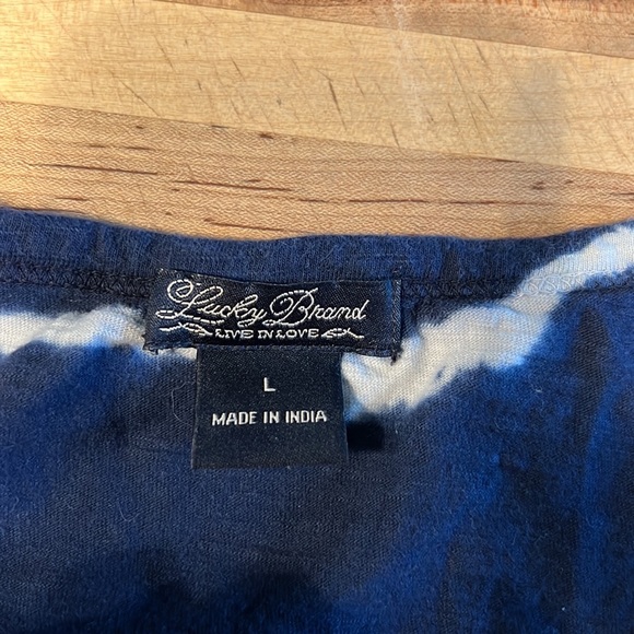 Luck Brand Tye dye long sleeve Henley - Picture 4 of 5